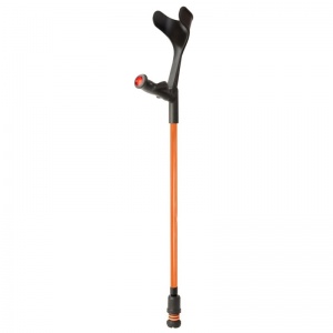 Flexyfoot Comfort Grip Open Cuff Orange Crutch for the Right Hand