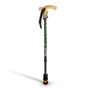 Flexyfoot Cork Derby Handle Black Telescopic Walking Stick