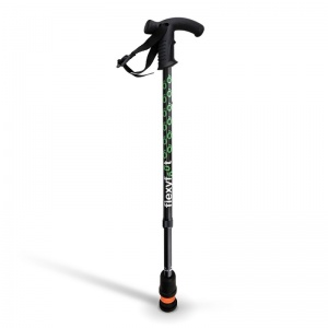 Flexyfoot Soft Derby Handle Black Telescopic Walking Stick