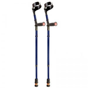 Flexyfoot Standard Soft Grip Handle Closed Cuff Blue Crutches (Pair)