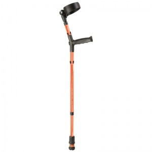 Flexyfoot Standard Soft Grip Handle Closed Cuff Orange Crutch