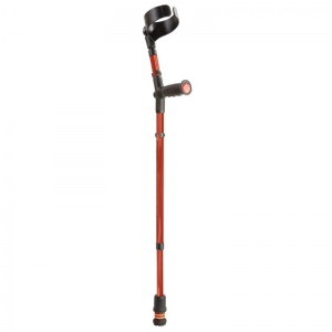 Flexyfoot Standard Soft Grip Handle Closed Cuff Red Crutch