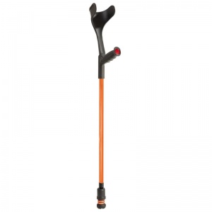 Flexyfoot Standard Soft Grip Handle Open Cuff Orange Crutch