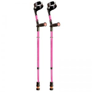 Flexyfoot Standard Pink Soft Grip Closed Cuff Crutches (Pair)