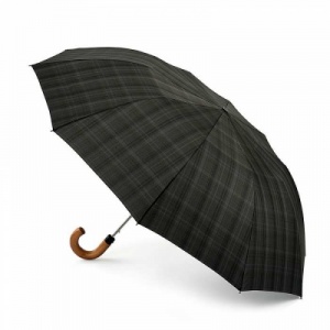 Fulton Dalston Gents' Compact Auto Folding Umbrella (Charcoal)