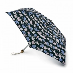 Fulton Eco Planet-2 Recycled Compact UV Umbrella (Marching Elephants)