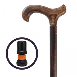 Gents' Acacia Classic Derby Walking Cane with Flexyfoot Ferrule