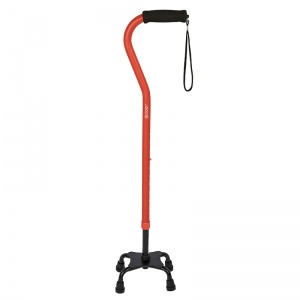 Height-Adjustable Quad Offset Matte Bronze Cane