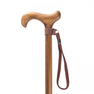 Gents' Scorched Beech Derby Walking Cane