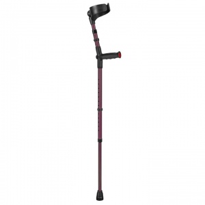 Ossenberg Closed-Cuff Soft-Grip Double-Adjustable Aubergine Crutch