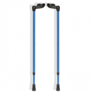 Ossenberg Comfort-Grip Fischer Handle Adjustable Blue Walking Sticks (Pair)