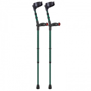 Ossenberg Closed-Cuff Comfort-Grip Double-Adjustable British Racing Green Crutches (Pair)