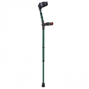 Ossenberg Closed-Cuff Comfort-Grip Double-Adjustable British Racing Green Crutch (Right Hand)