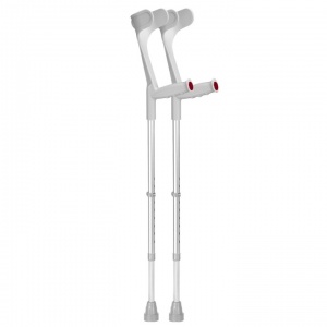 Ossenberg Open-Cuff Adjustable Grey Crutches (Pair)