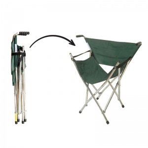 Out and About Green Folding Walking Seat Stick