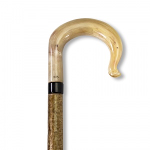 Ram's Horn Crook Walking Stick