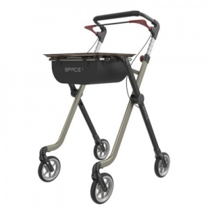 Rehasense Space I Indoor Rollator (Black and Champagne)
