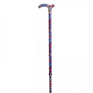 Slimline Extending Dark Blue Floral Chelsea Cane