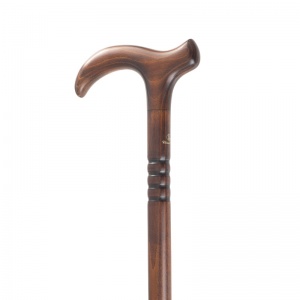 Smart Beech Derby Cane with Carved Rings