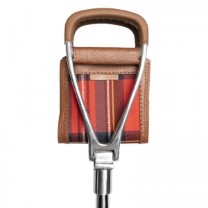 Tan Leather Royal Stewart Adjustable Shooting Stick Seat