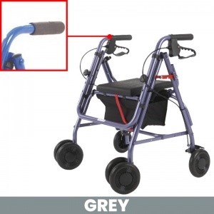 Uniscan Freeway 4-Wheel Walker with Pressure Brake (Grey)