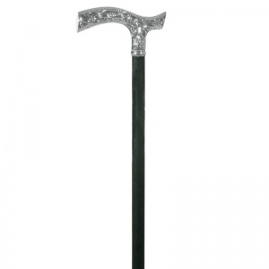 Walking Stick with Chrome Crutch Handle