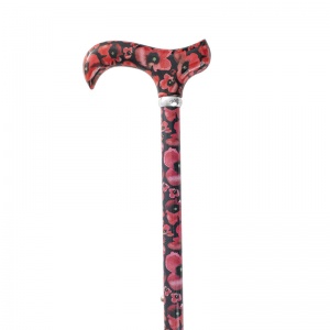 Adjustable British Poppies Derby Cane