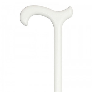 Derby Handle White Walking Cane for the Blind