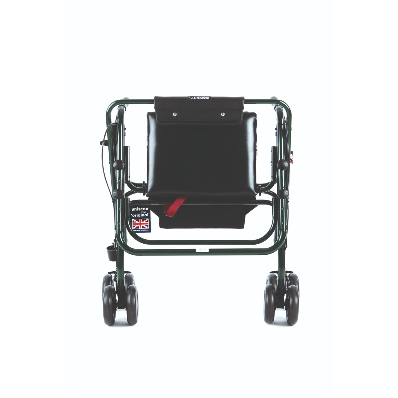 Uniscan Grand Glider Plus Wide Frame 4-Wheel Walker with Lever Brake (Green)