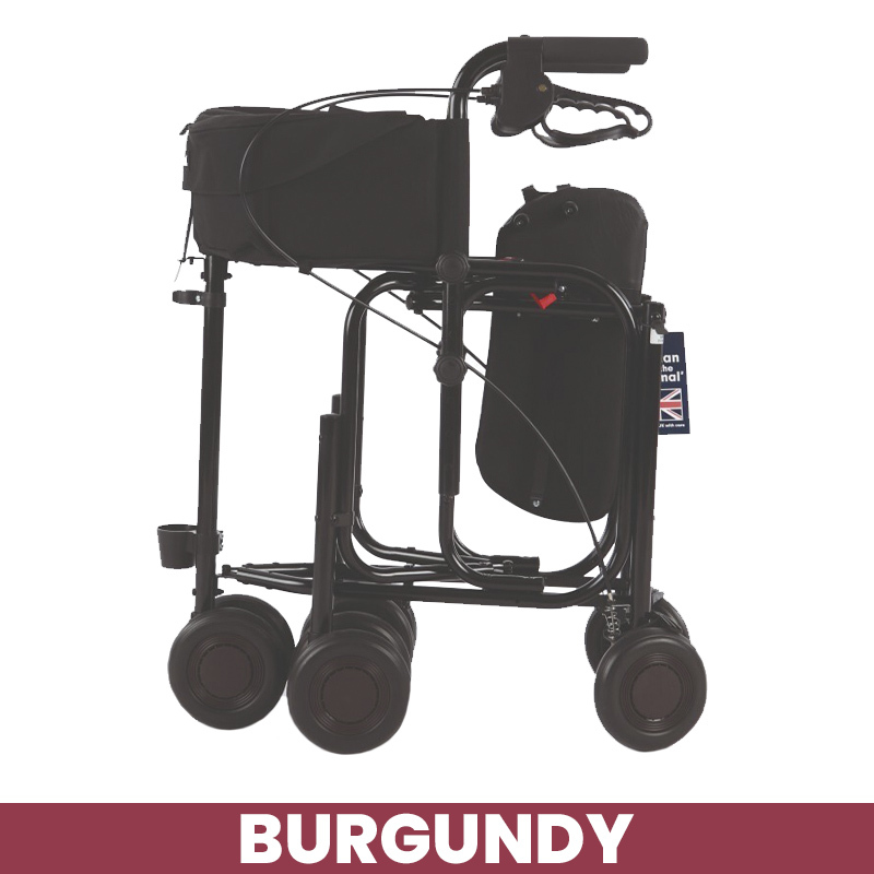 Uniscan Triumph Plus 5-Wheel Walker with Lever Brake (Burgundy)