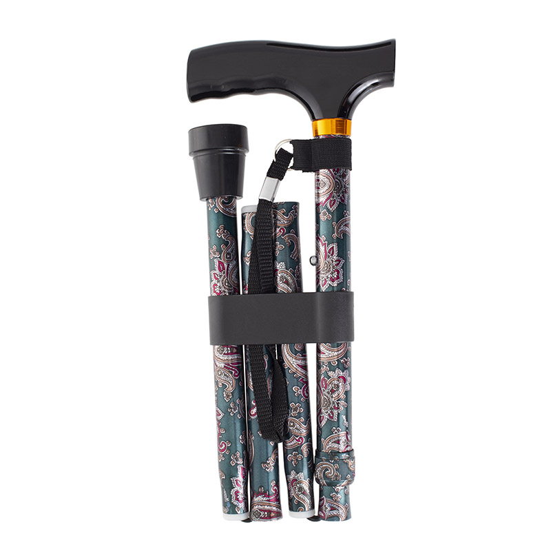 Drive Medical Paisley Black Folding Cane 