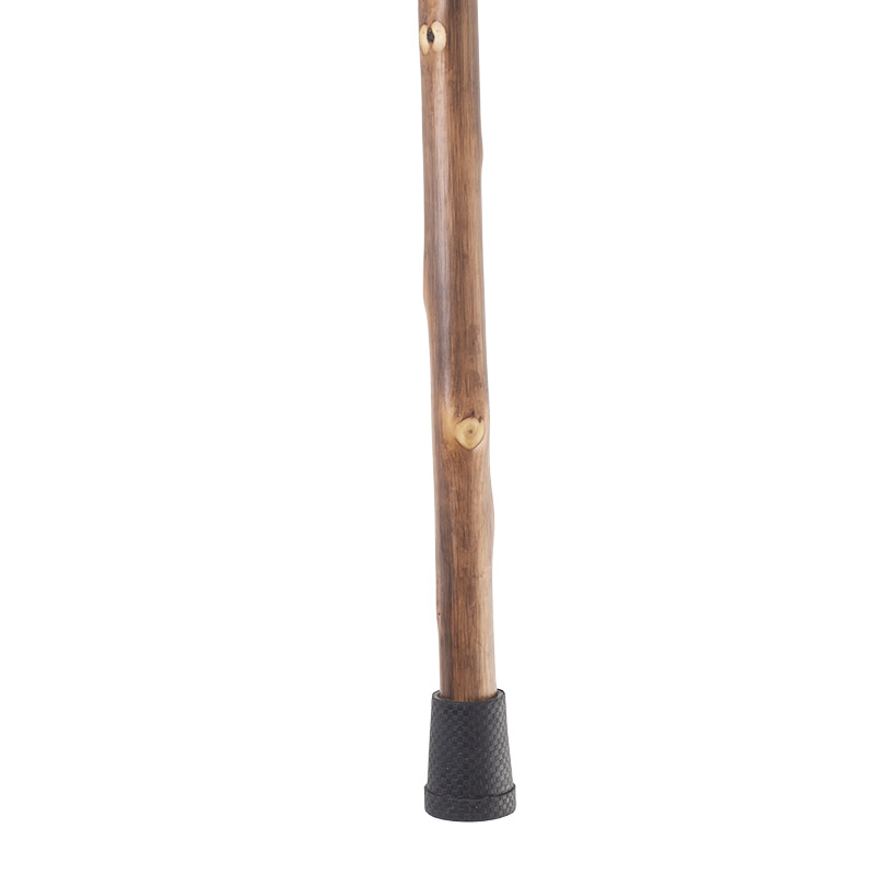 Gents' Chestnut Crook Walking Stick with Decorative Pattern