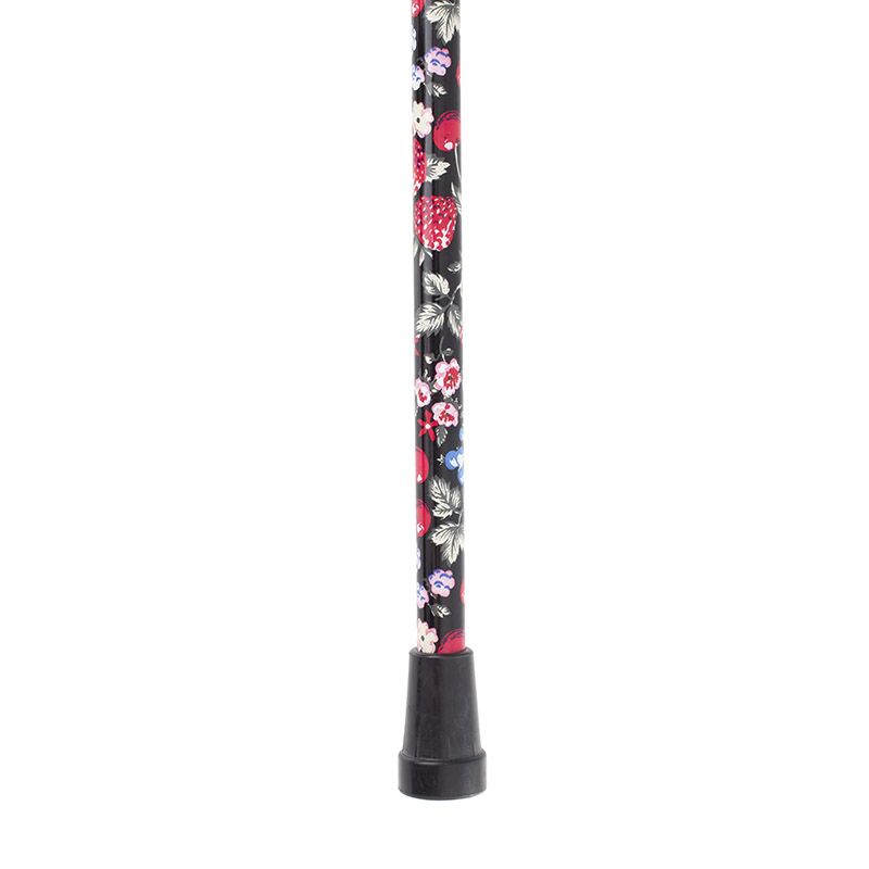 Adjustable Fruit Patterned Derby Handle Walking Stick