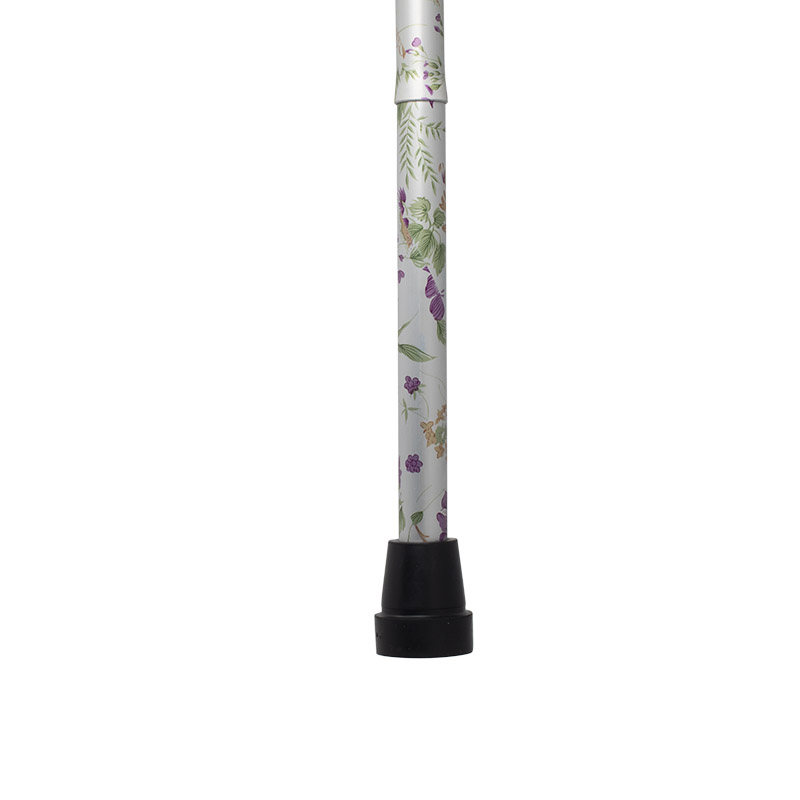 Woodland Flowers Height Adjustable Folding Cane with Crutch Handle