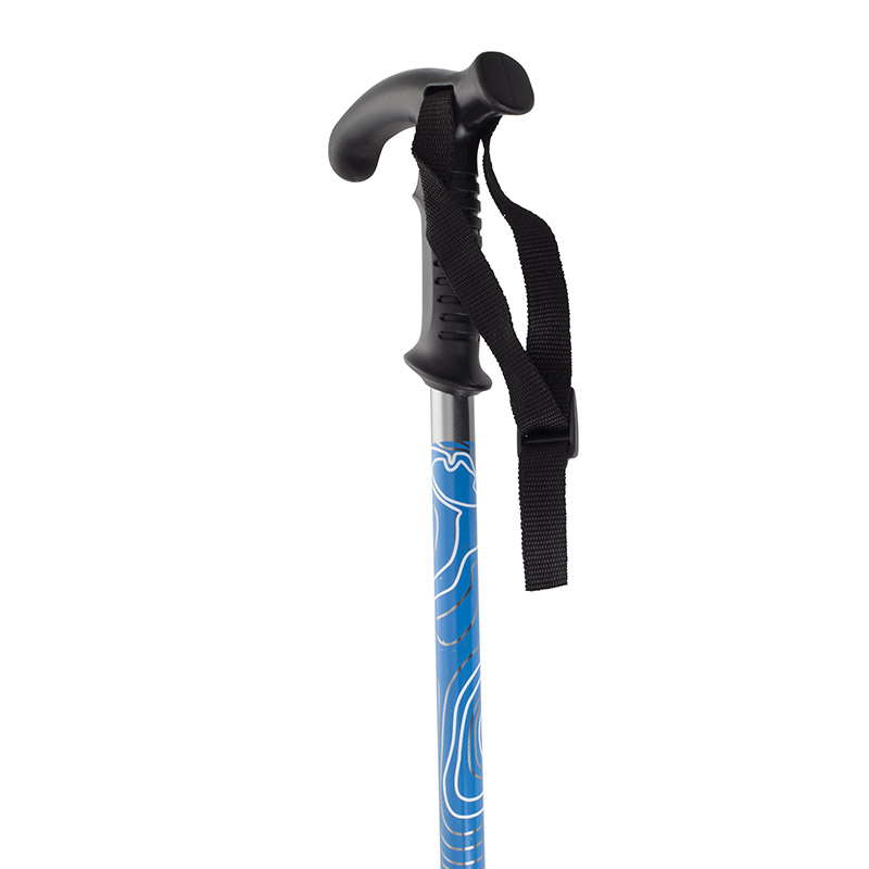 Blue Contours Hiker and Walking Stick Hiking Pole