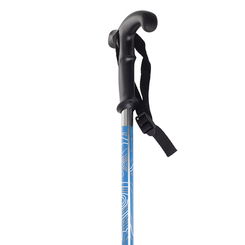 Blue Contours Hiker and Walking Stick Hiking Pole