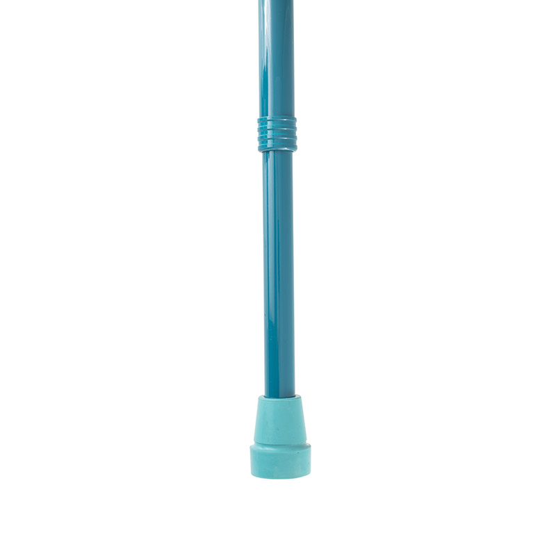 Height-Adjustable Teal Blue-Green Silicone Crutch Handle Walking Stick
