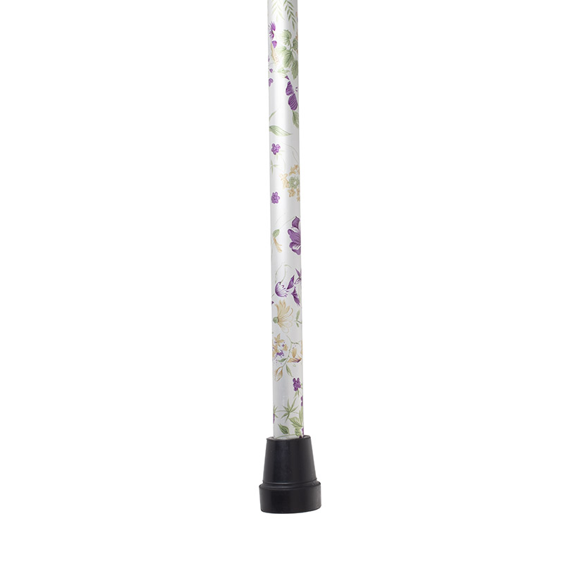 Woodland Flower Height Adjustable Walking Stick with Anatomic Handle