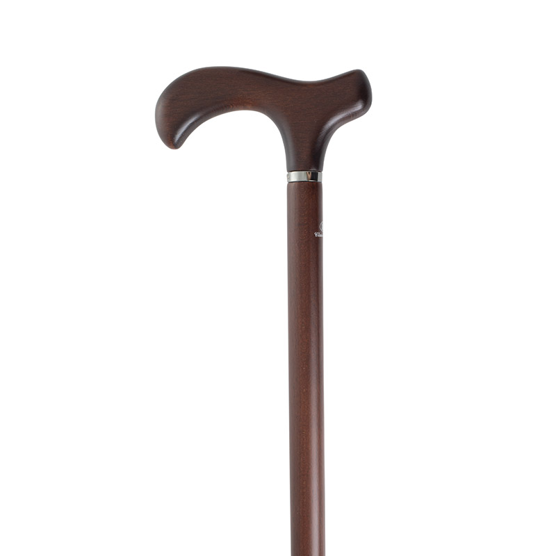 Brown Melbourne Beech Derby-Handle Wooden Walking Stick