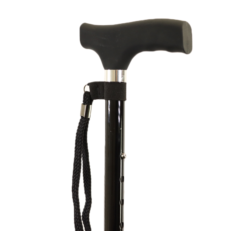 Ziggy Black Adjustable Lightweight Folding Walking Stick