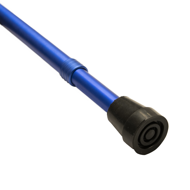 Ziggy Blue Height-Adjustable Walking Stick with Gel Crutch Handle