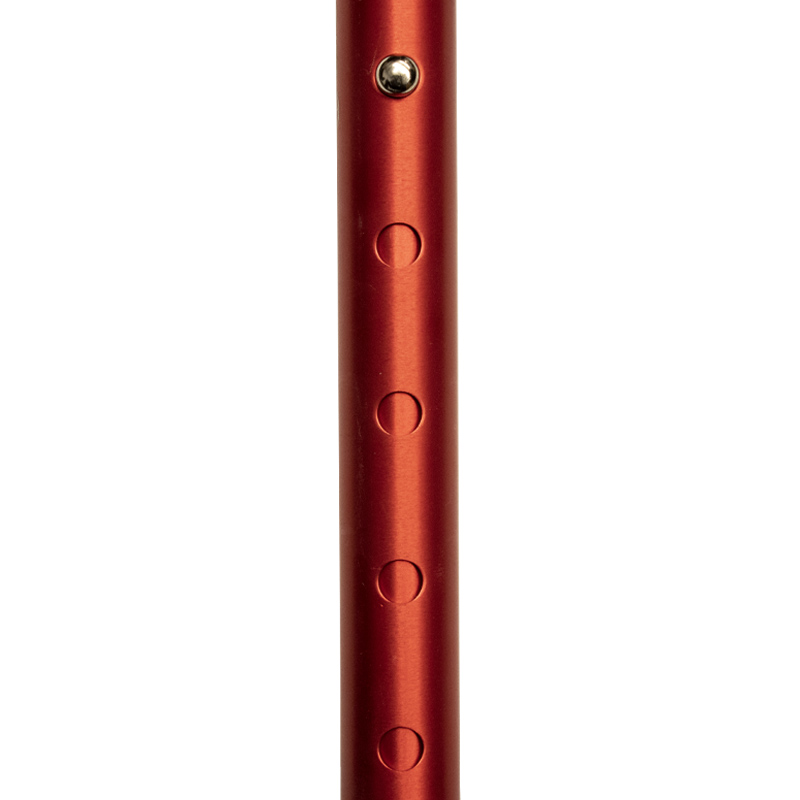 Ziggy Burgundy Height-Adjustable Folding Walking Stick with Gel Crutch Handle