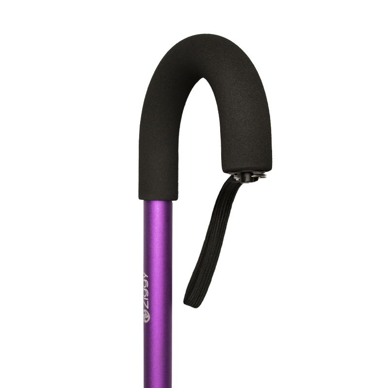 Ziggy Crook Handle Adjustable Walking Stick (Purple)