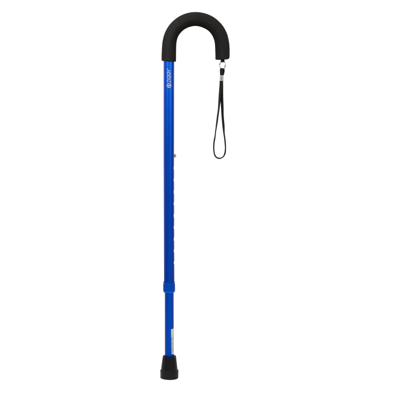 Ziggy Crook Handle Adjustable Walking Stick (Blue)