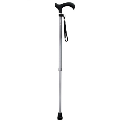Ziggy Derby Handle Adjustable Walking Stick (Silver)