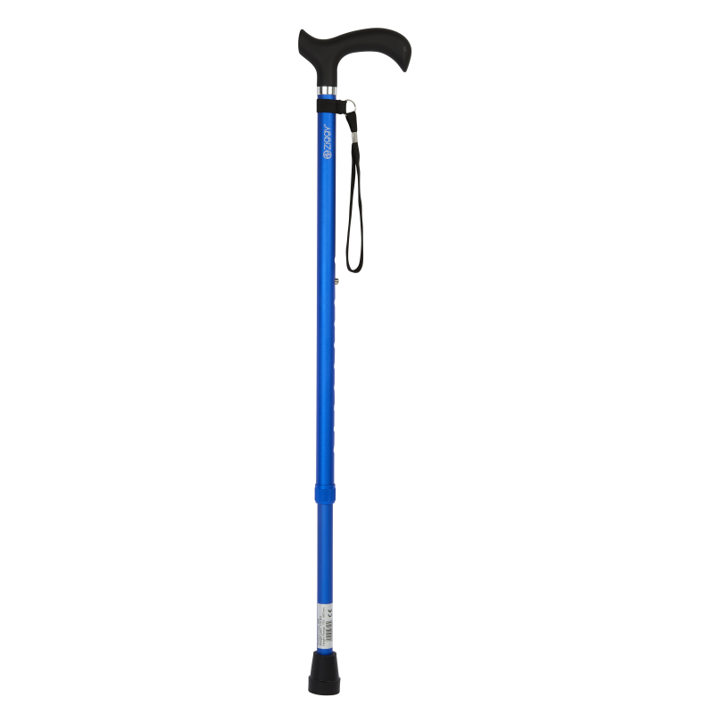 Ziggy Derby Handle Adjustable Walking Stick (Blue)
