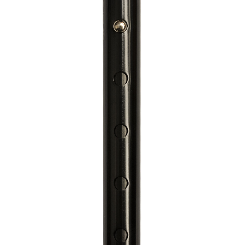 Ziggy Black Crutch-Handle Height-Adjustable Folding Walking Stick