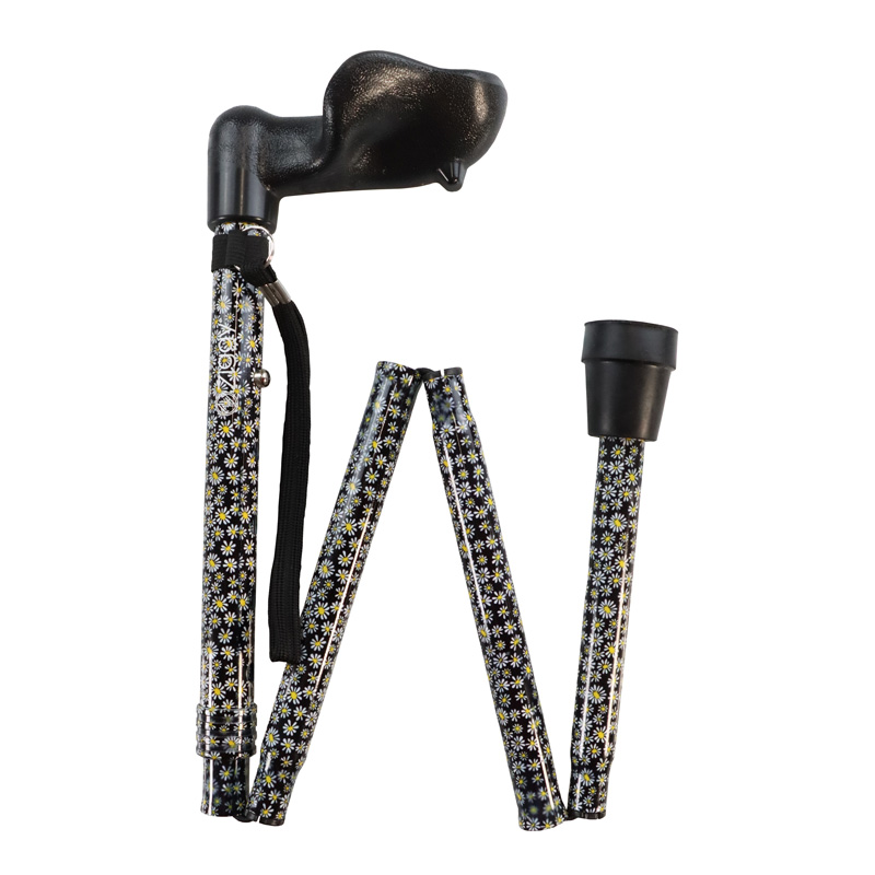 Ziggy Anatomical Right-Hand Floral Cane - WalkingSticks.co.uk