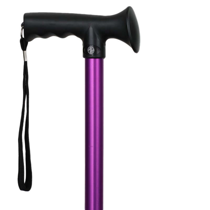 Ziggy Lilac Height-Adjustable Walking Stick with Gel Crutch Handle