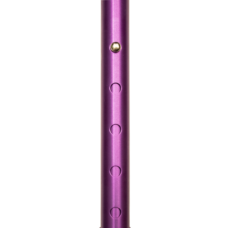 Ziggy Lilac Height-Adjustable Folding Walking Stick with Gel Crutch Handle
